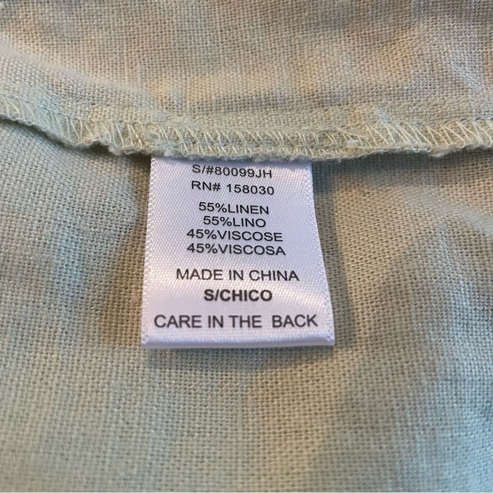 Love Tree light weight pale green jacket size small linen/viscose - Picture 5 of 7